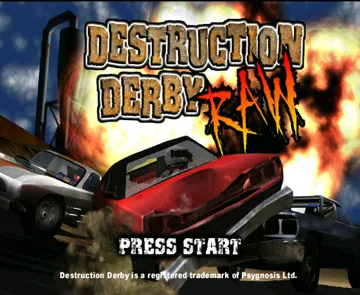 Destruction Derby Raw (US) screen shot title